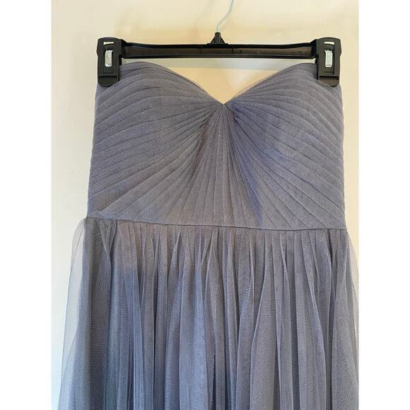 Jenny Yoo Annabelle Convertible Gray Maxi Formal Prom Ball Gown Dress Size 8 - Picture 3 of 16